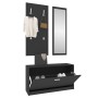 3-in-1 black plywood shoe cabinet set by , Shoe racks and shoe organizers - Ref: Foro24-342571, Price: 115,99 €, Discount: %