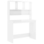 Shiny white plywood shelf desk 102x45x148cm by , Desks - Ref: Foro24-823002, Price: 112,93 €, Discount: %