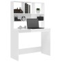 Shiny white plywood shelf desk 102x45x148cm by , Desks - Ref: Foro24-823002, Price: 112,93 €, Discount: %