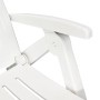 White plastic sun lounger with footrest by , Loungers - Ref: Foro24-43586, Price: 122,88 €, Discount: %