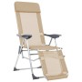 Folding camping chairs with footrest 2 pcs cream aluminum by , camping furniture - Ref: Foro24-44317, Price: 164,60 €, Discou...