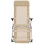 Folding camping chairs with footrest 2 pcs cream aluminum by , camping furniture - Ref: Foro24-44317, Price: 164,60 €, Discou...