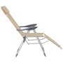 Folding camping chairs with footrest 2 pcs cream aluminum by , camping furniture - Ref: Foro24-44317, Price: 164,60 €, Discou...