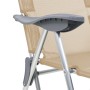 Folding camping chairs with footrest 2 pcs cream aluminum by , camping furniture - Ref: Foro24-44317, Price: 164,60 €, Discou...