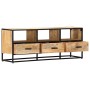 Solid mango wood TV stand 120x30x45 cm by , TV Furniture - Ref: Foro24-247742, Price: 137,01 €, Discount: %