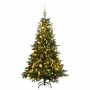 Artificial Christmas tree with hinges 300 LED and balls 210 cm by , Christmas trees - Ref: Foro24-3210481, Price: 172,99 €, D...