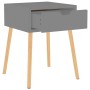 Mesita de noche madera de ingeniería gris 40x40x56 cm de vidaXL, Mesitas de noche - Ref: Foro24-326799, Precio: 63,75 €, Desc...