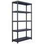 Plastic shelving 2 units 500 kg 100x40x180 cm black by , Industrial shelving - Ref: Foro24-276261, Price: 321,46 €, Discount: %