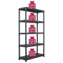 Plastic shelving 2 units 500 kg 100x40x180 cm black by , Industrial shelving - Ref: Foro24-276261, Price: 321,46 €, Discount: %