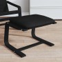 Black fabric footrest 51x41x40 cm by , Ottomans - Ref: Foro24-351069, Price: 59,99 €, Discount: %