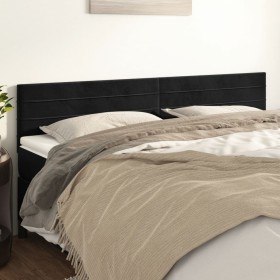 Headboards 2 units of black velvet 90x5x78/88 cm by , Headboards and footboards - Ref: Foro24-346182, Price: 66,71 €, Discoun...