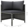 10-piece garden furniture set and gray synthetic rattan cushions by , Garden sets - Ref: Foro24-3059768, Price: 606,15 €, Dis...