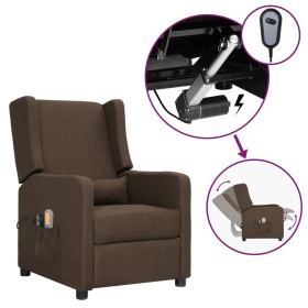 Brown fabric electric massage chair by , Electric massage chairs - Ref: Foro24-3098737, Price: 184,99 €, Discount: %