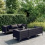 Gartensofas 7-teilig und Kissen dunkelgraues synthetisches Rattan von , Gartensets - Ref: Foro24-3099800, Preis: 447,75 €, Ra...