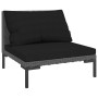 Gartensofas 7-teilig und Kissen dunkelgraues synthetisches Rattan von , Gartensets - Ref: Foro24-3099800, Preis: 447,75 €, Ra...