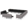 Muebles de jardín 13 pzas y cojines ratán sintético gris oscuro de , Conjuntos de jardín - Ref: Foro24-3099894, Precio: 1,00 ...