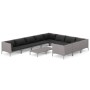 Gartensofas 11 Stück und Kissen dunkelgraues synthetisches Rattan von , Gartensets - Ref: Foro24-3099913, Preis: 875,33 €, Ra...