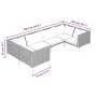 6-teilige Gartensofas und dunkelgraue synthetische Rattankissen von , Gartensets - Ref: Foro24-3099926, Preis: 468,46 €, Raba...