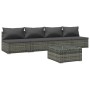 5-teiliges Gartensofa-Set und graue synthetische Rattankissen von , Gartensets - Ref: Foro24-3101413, Preis: 599,87 €, Rabatt: %