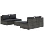 5-teiliges Gartensofa-Set und graue synthetische Rattankissen von , Gartensets - Ref: Foro24-3101445, Preis: 599,87 €, Rabatt: %