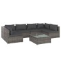 7-piece garden furniture set and gray synthetic rattan cushions by , Garden sets - Ref: Foro24-3101885, Price: 825,78 €, Disc...