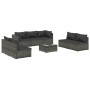 Set de muebles de jardín 8 pzas y cojines ratán sintético gris de , Conjuntos de jardín - Ref: Foro24-3102245, Precio: 907,51...