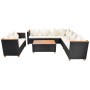 6-teiliges Gartenmöbel-Set und Kissen Kunstrattan schwarz von vidaXL, Gartensets - Ref: Foro24-42996, Preis: 815,14 €, Rabatt: %