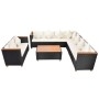 Set muebles de jardín 6 piezas y cojines ratán sintético negro de vidaXL, Conjuntos de jardín - Ref: Foro24-42996, Precio: 81...