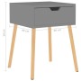 Mesita de noche madera de ingeniería gris 40x40x56 cm de vidaXL, Mesitas de noche - Ref: Foro24-326799, Precio: 63,75 €, Desc...