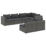 7-piece garden furniture set and gray synthetic rattan cushions by , Garden sets - Ref: Foro24-3102389, Price: 772,99 €, Disc...