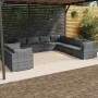 9-piece garden furniture set and gray synthetic rattan cushions by , Garden sets - Ref: Foro24-3102501, Price: 905,99 €, Disc...