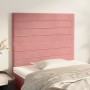 Headboards 2 units of pink velvet 100x5x78/88 cm by , Headboards and footboards - Ref: Foro24-3116519, Price: 56,31 €, Discou...