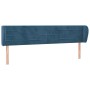 Dark blue velvet headboard 183x23x78/88 cm by , Headboards and footboards - Ref: Foro24-3117348, Price: 73,66 €, Discount: %