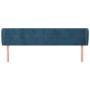 Dark blue velvet headboard 183x23x78/88 cm by , Headboards and footboards - Ref: Foro24-3117348, Price: 73,66 €, Discount: %