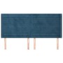 Headboard with dark blue velvet ears 183x16x118/128 cm by , Headboards and footboards - Ref: Foro24-3119784, Price: 124,99 €,...