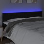 Black fabric headboard with LED 200x5x78/88 cm by , Headboards and footboards - Ref: Foro24-3121776, Price: 76,80 €, Discount: %