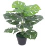 Planta de monstera artificial con maceta verde 45 cm de vidaXL, Flora artificial - Ref: Foro24-244434, Precio: 21,63 €, Descu...