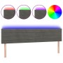 Dark gray velvet headboard with LED 180x5x78/88 cm by , Headboards and footboards - Ref: Foro24-3121813, Price: 73,31 €, Disc...