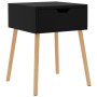 Mesita de noche madera de ingeniería negro brillo 40x40x56 cm de vidaXL, Mesitas de noche - Ref: Foro24-326809, Precio: 52,19...