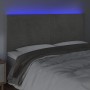 Light gray velvet headboard with LED lights 180x5x118/128 cm by , Headboards and footboards - Ref: Foro24-3122624, Price: 131...