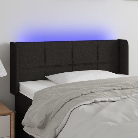 Kopfteil aus schwarzem Stoff mit LED 93x16x78/88 cm von , Kopf- und Fußteile - Ref: Foro24-3123220, Preis: 51,99 €, Rabatt: %