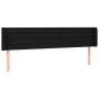 Cabecero con LED de tela negro 183x16x78/88 cm de , Cabeceros y pies de cama - Ref: Foro24-3123392, Precio: 78,55 €, Descuent...