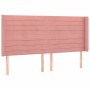 Cabecero con LED de terciopelo rosa 183x16x118/128 cm de , Cabeceros y pies de cama - Ref: Foro24-3124253, Precio: 141,53 €, ...