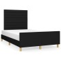 Estructura de cama con cabecero de tela negro 120x200 cm de , Camas y somieres - Ref: Foro24-3125124, Precio: 183,98 €, Descu...