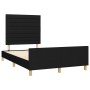 Estructura de cama con cabecero de tela negro 120x200 cm de , Camas y somieres - Ref: Foro24-3125124, Precio: 183,98 €, Descu...