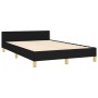 Estructura de cama con cabecero de tela negro 120x200 cm de , Camas y somieres - Ref: Foro24-3125124, Precio: 183,98 €, Descu...