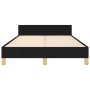 Estructura de cama con cabecero de tela negro 120x200 cm de , Camas y somieres - Ref: Foro24-3125124, Precio: 183,98 €, Descu...