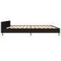 Estructura de cama con cabecero de tela negro 200x200 cm de , Camas y somieres - Ref: Foro24-3125164, Precio: 245,09 €, Descu...