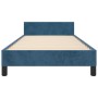 Estructura cama con cabecero terciopelo azul oscuro 90x190 cm de , Camas y somieres - Ref: Foro24-3125792, Precio: 156,08 €, ...