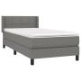 Box spring bed with dark gray fabric mattress 90x190 cm by , Beds and slatted bases - Ref: Foro24-3129674, Price: 318,41 €, D...